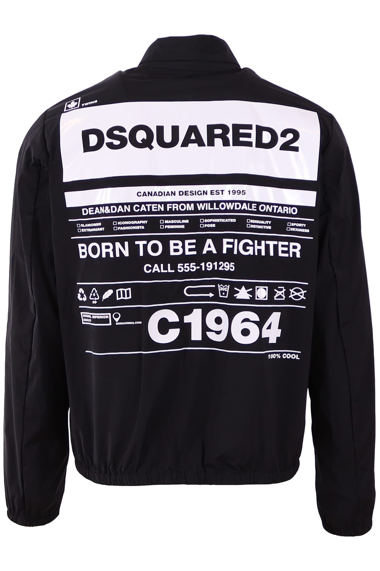 dsquared2 contrast bomber jacket