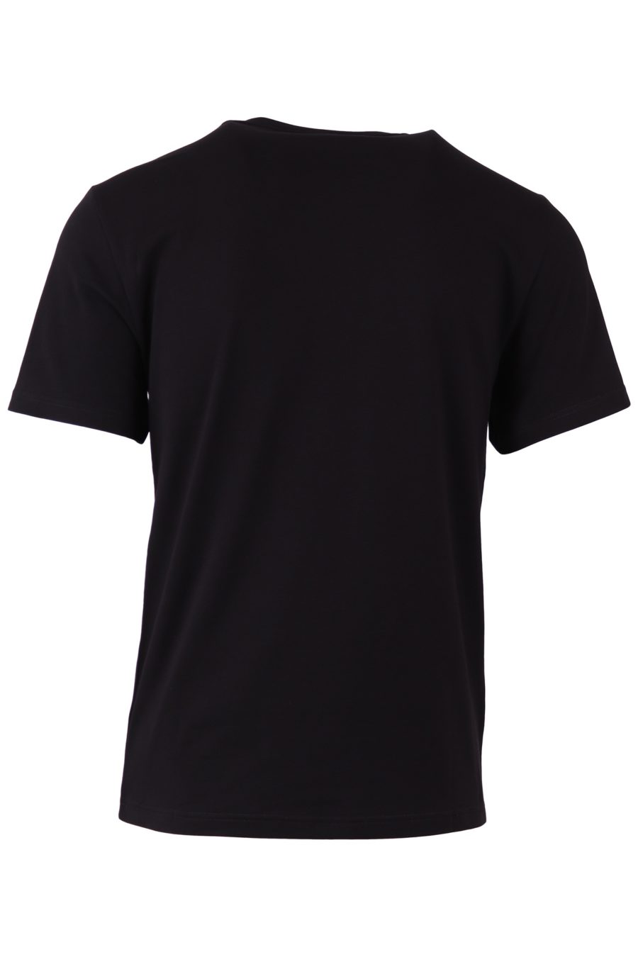 Camiseta Moschino Couture negra con logo y doble pregunta delantera - e8230946e6118de9d84ad6beca38f607106adb35