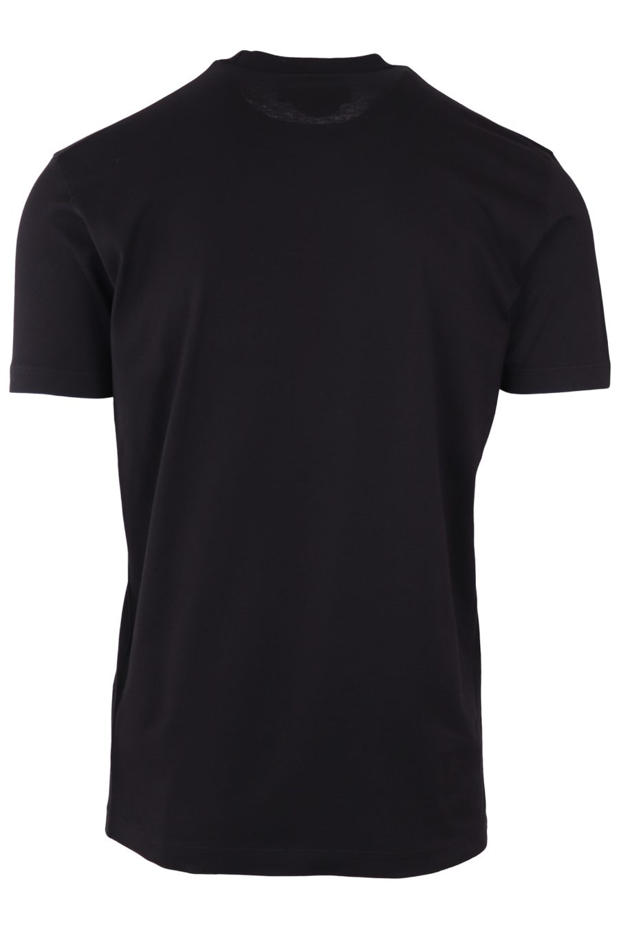 T-shirt Dsquared2 schwarz mit blauem und rotem Logo - 7e8b9f9316cba54f2d72f5f8d9c3d092bfb51e1f