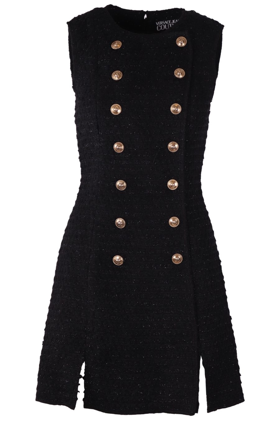 Vestido Versace Jeans Couture negro de tweed - 83278a6f94b28b44f82616048f9c62e06f201898
