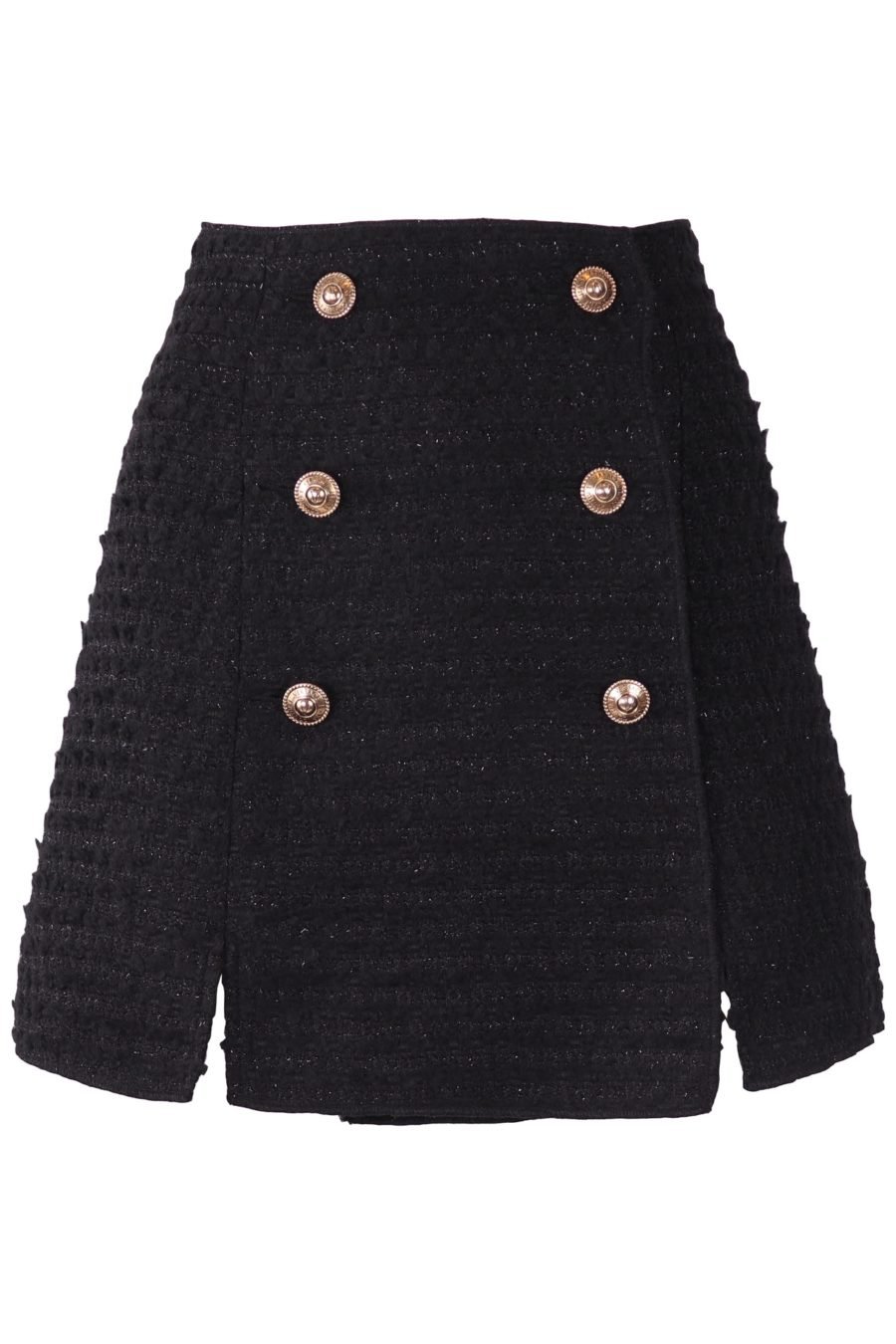 Minifalda Versace Jeans Couture negra de tweed - c297620d6ae5299c217e1d25fee72b05a86c46c5