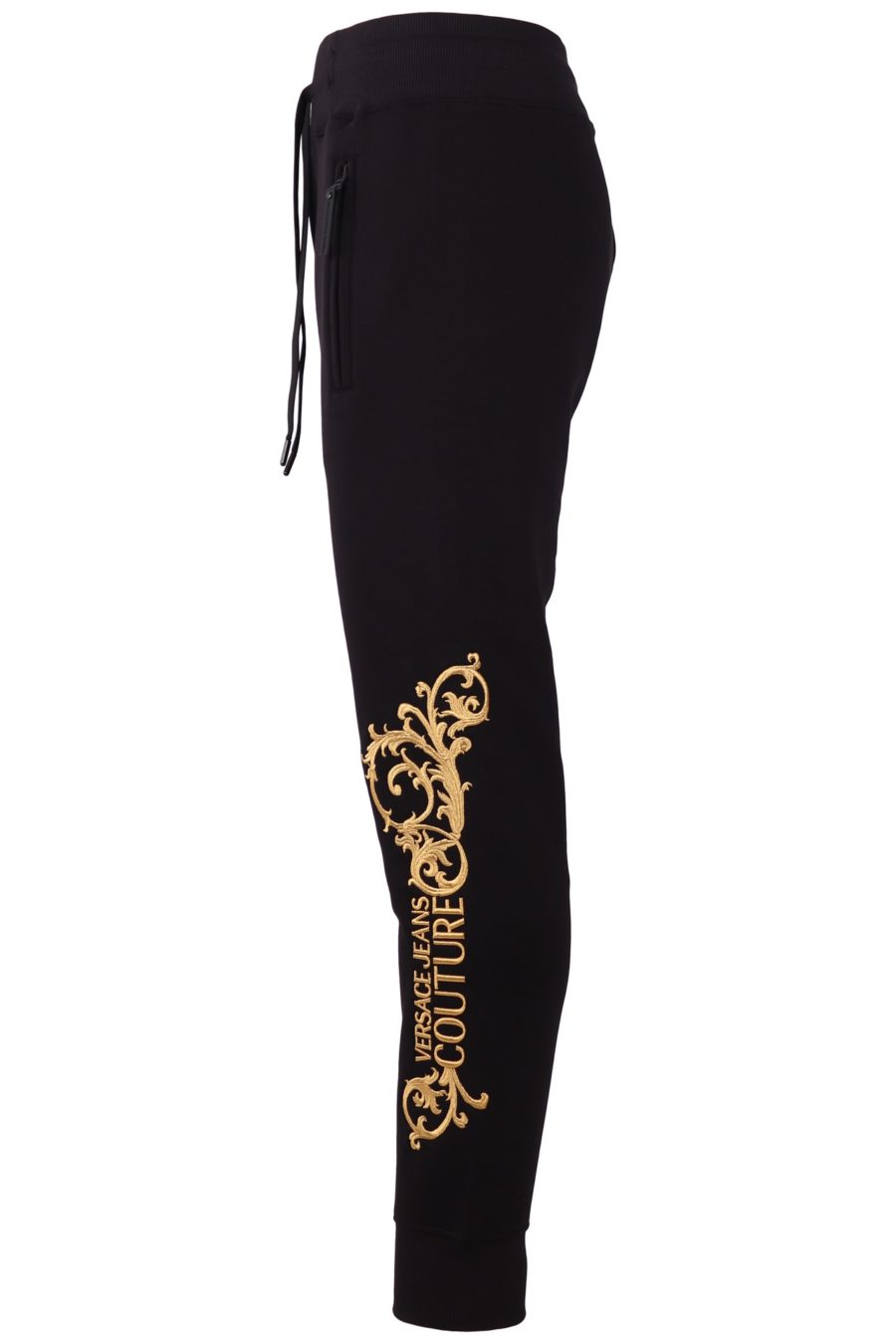 Pantalón de chándal Versace Jeans Couture de color negro con logo bordado - 381bdd3285dbb41c149b6b1346cacf7d5881401a