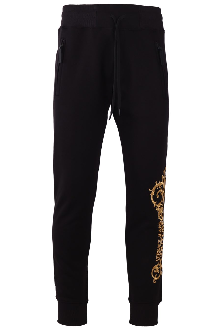 Tracksuit bottoms Versace Jeans Couture black with embroidered logo - a4f839fe744969423000ac1aebd5022d83b8b951
