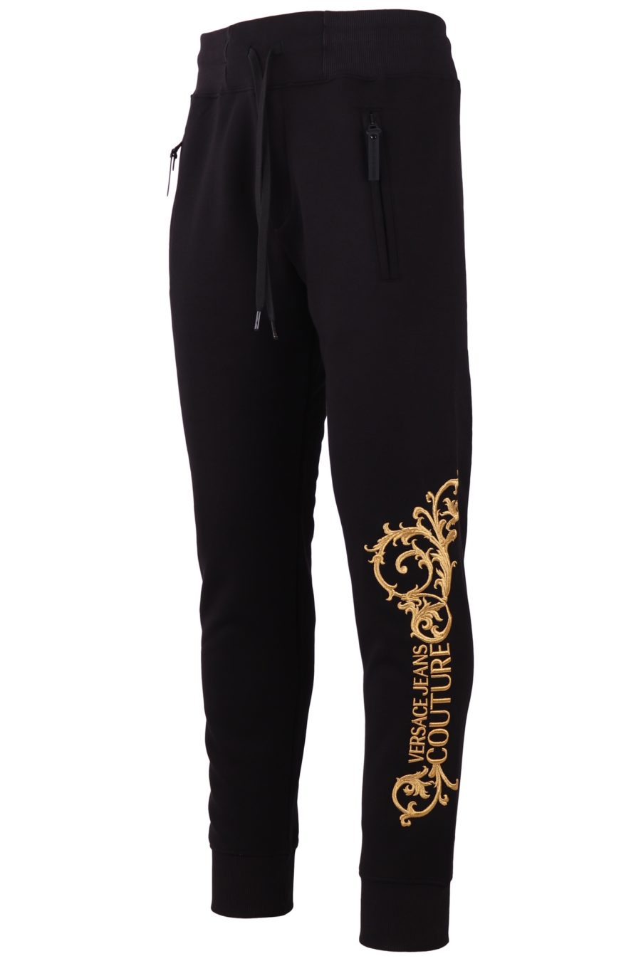 Calças de fato de treino Versace Jeans Couture preto com logótipo bordado - fe7a5f5e0da208370e17f3c9ec5cebc2a92d38a5