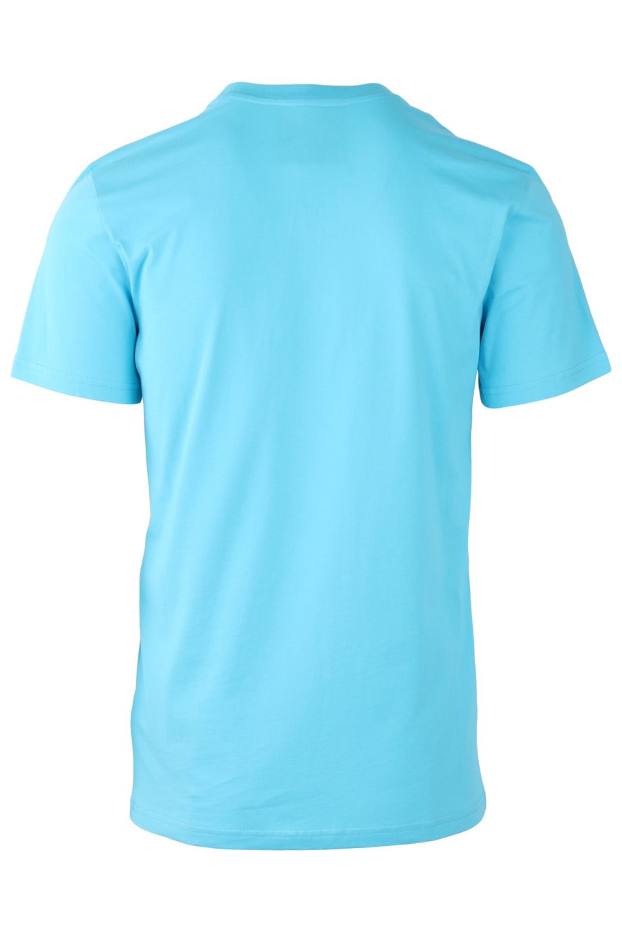 Moschino Couture T-shirt azul clara com logótipo preto - 088ed055eb7322c9c4e86fd859f32b41f7f670f3