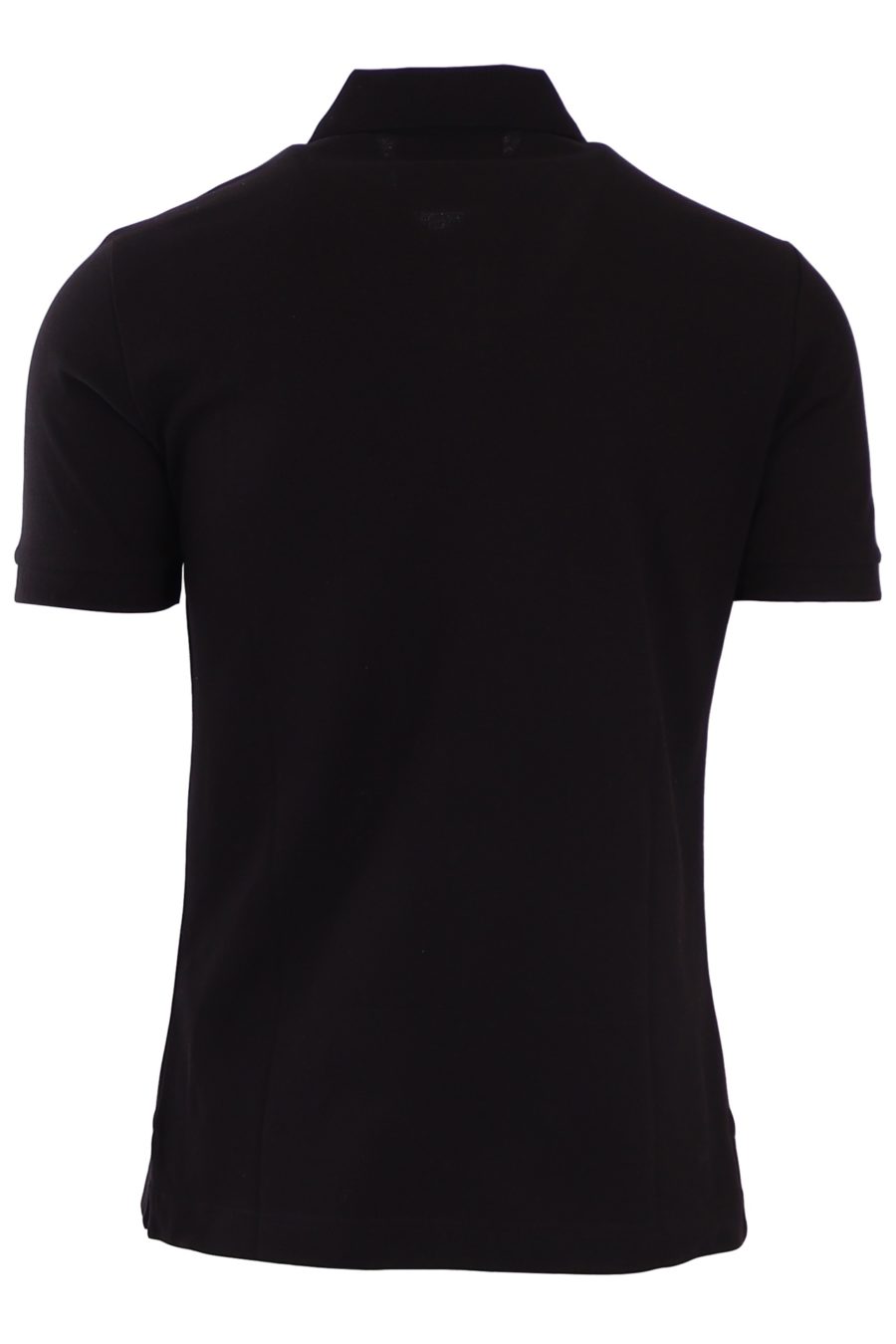 Polo Versace Jeans Couture negro con logo y texto blanco pequeño - 251e499b6b6f49e560a4f90701bc516b78c0c9ec