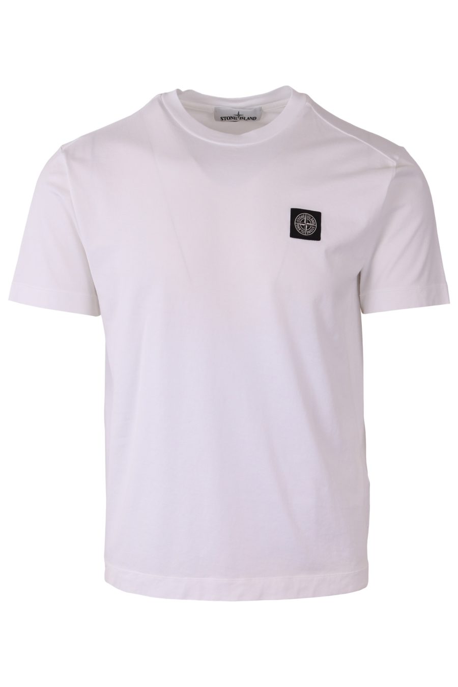 Stone Island T-shirt blanc avec patch logo - 2bcf50177a7f3e0c69ce41f1de8ed9d03bc69dce