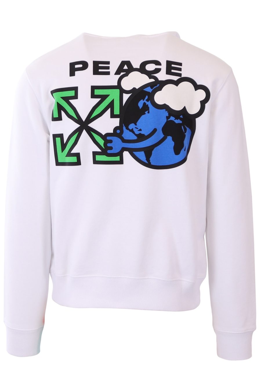 Sweatshirt Off-White white peace print - 30355dbed96e4fc586c5d6421fcdea25f1e90ab1