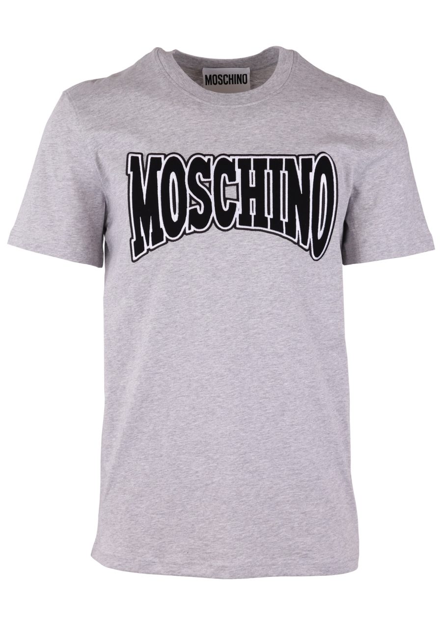 Camiseta Moschino Couture gris logo bordado - 39a70721cb763a90f15565300df296775b802118