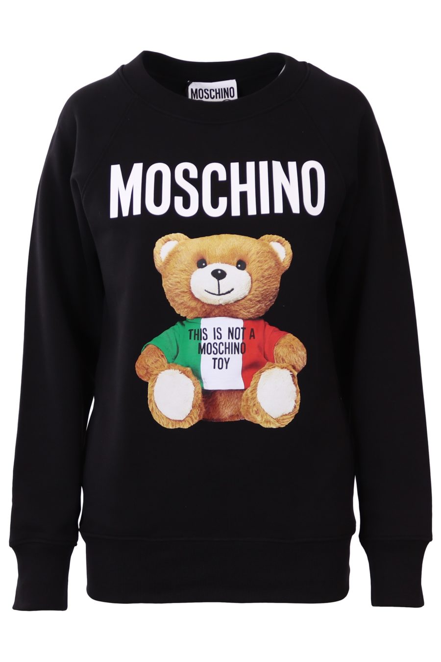 Moschino Couture sweat noir avec ours italien - 3ff710eb767628646a8314aa391e9ebe50aa3755