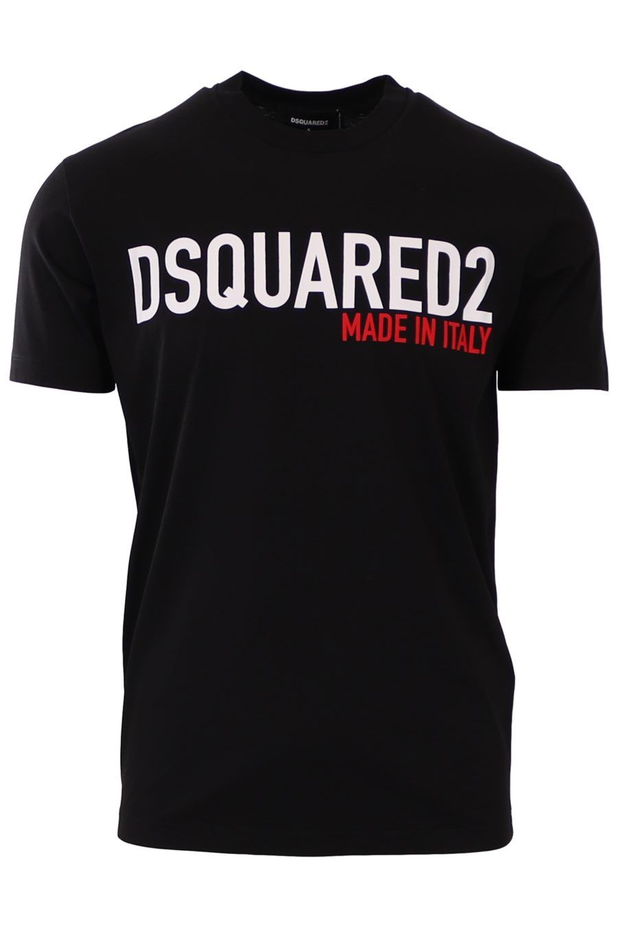 T-shirt Dsquared2 noir logo blanc made in italy - 45c056261d42c27c59f00c286582c632f68caf4d