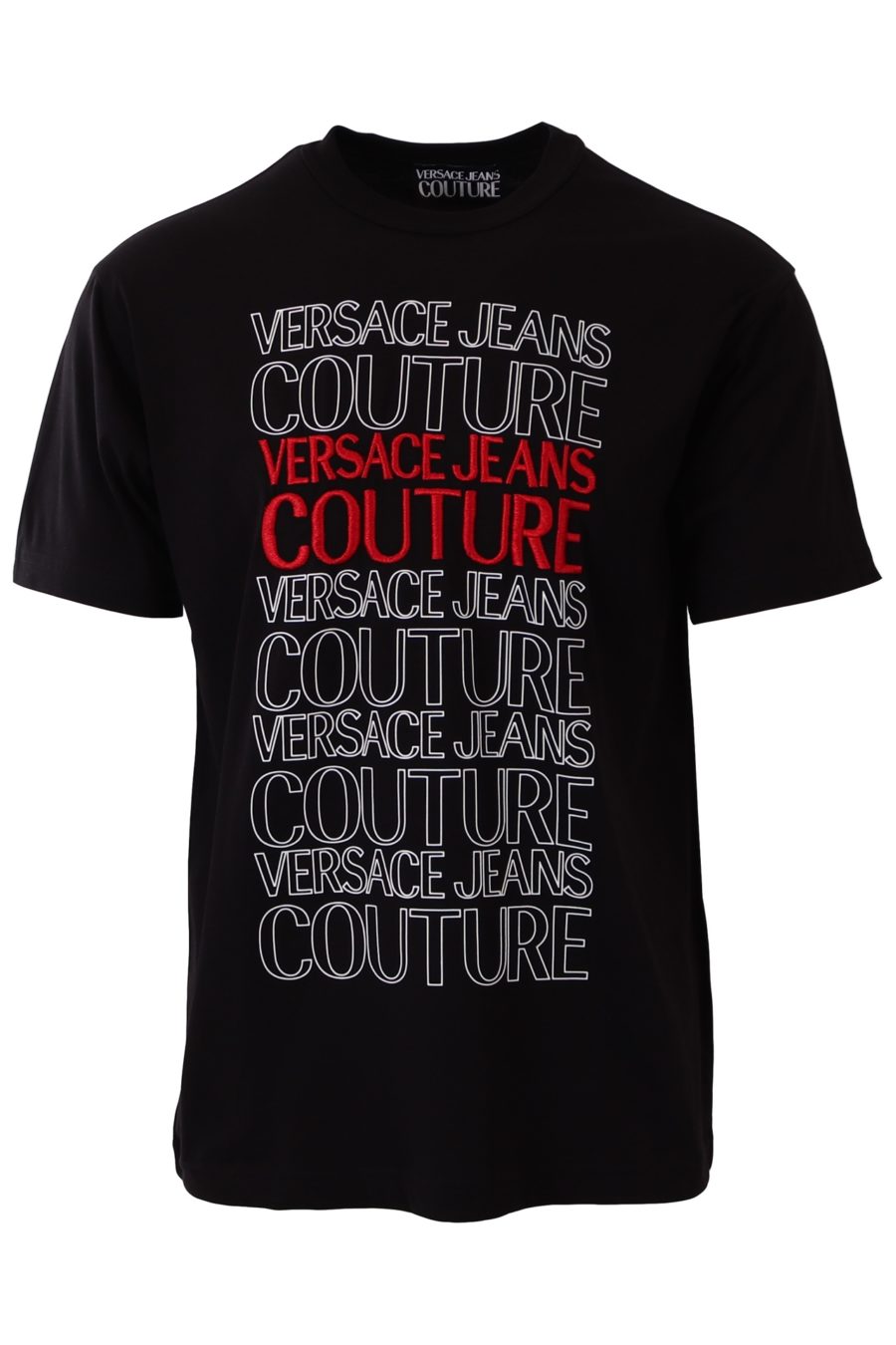 Camiseta Versace Jeans Couture negra logo bordado rojo - 52658dd7c651a7576e8ab5cb9ab9f8f31d1587d0