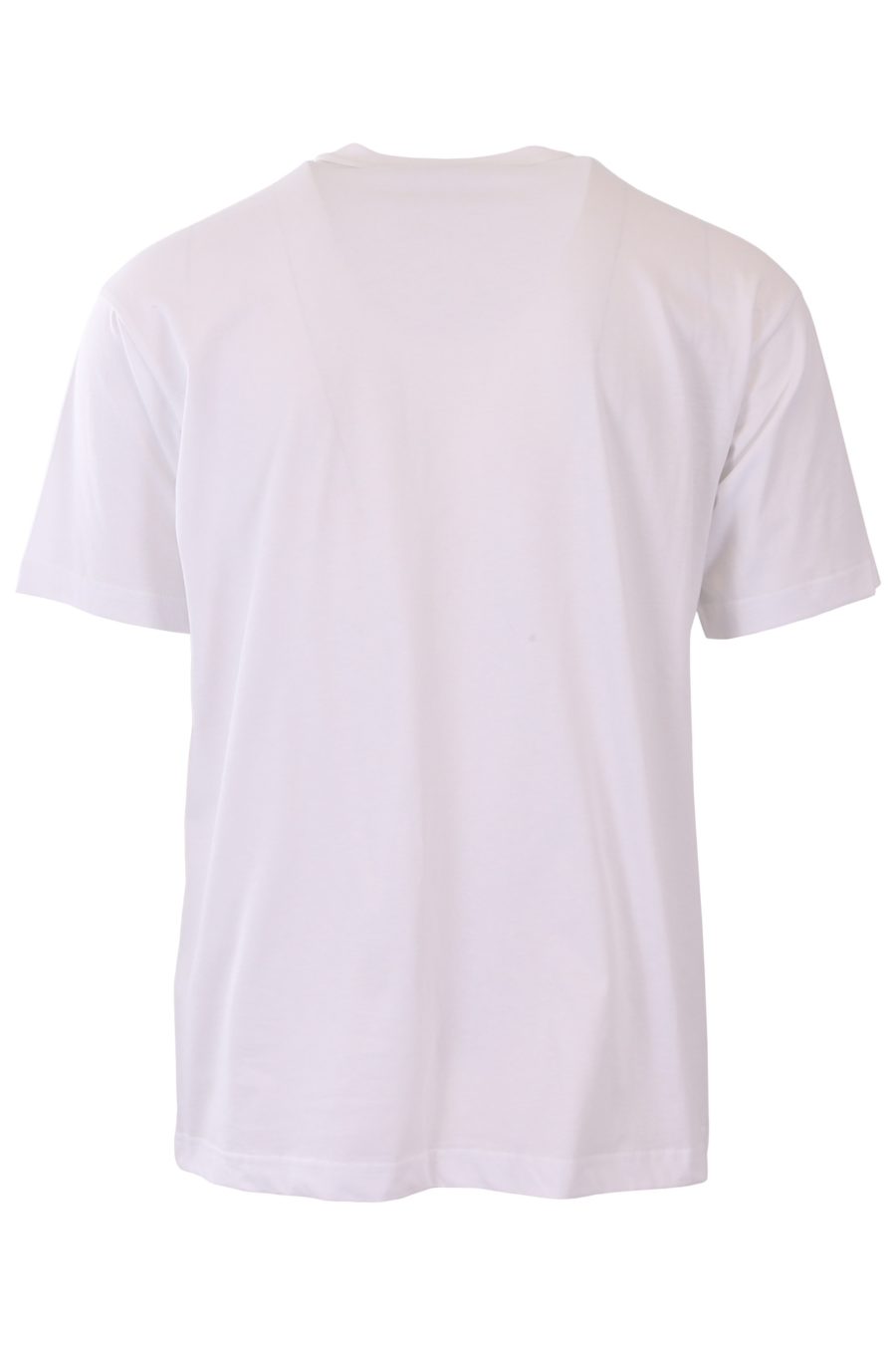 T-shirt Versace Jeans Couture blanc logo brodé rouge - 6bb9b61a990e64a1807d92ad0506c3550dc43e71