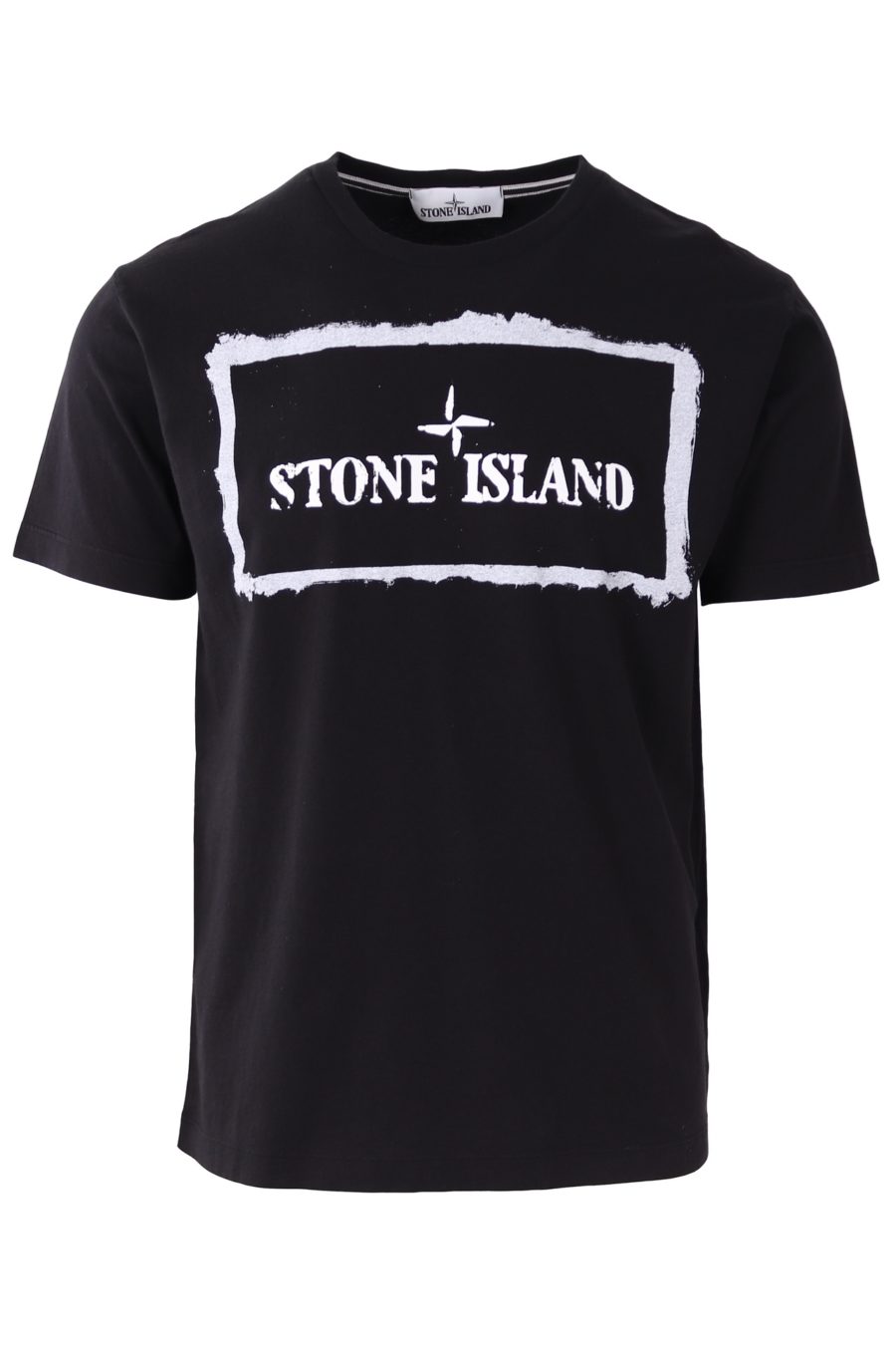 Camiseta Stone Island negra con logo blanco - 6c0a5f4c88257169e58e69c0ab4a307a69978211