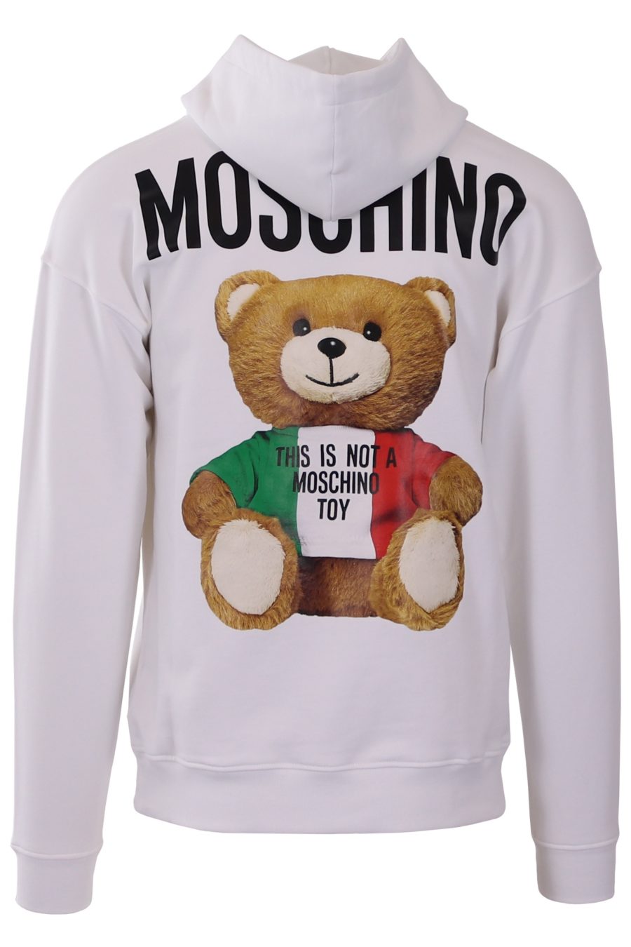 Sweatshirt Moschino Couture weißer Hoodie Teddy in italienischen Farben - 84c2662e6966425709301485e96478348e7a1aa5