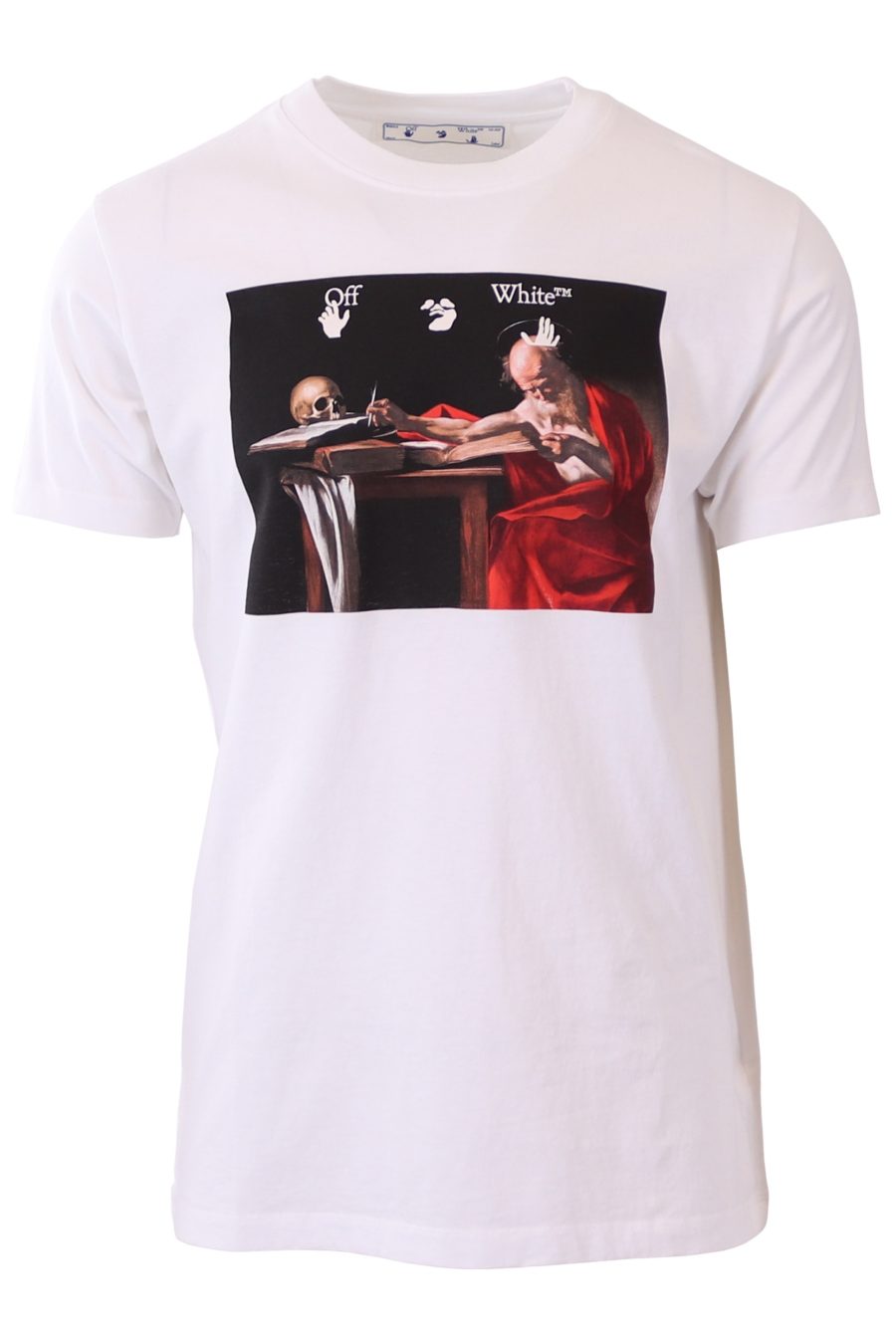 T-shirt Off-White branca Pintura de Caravaggio - 989e9e83225f1b50bd2042d99c69a770c5822738