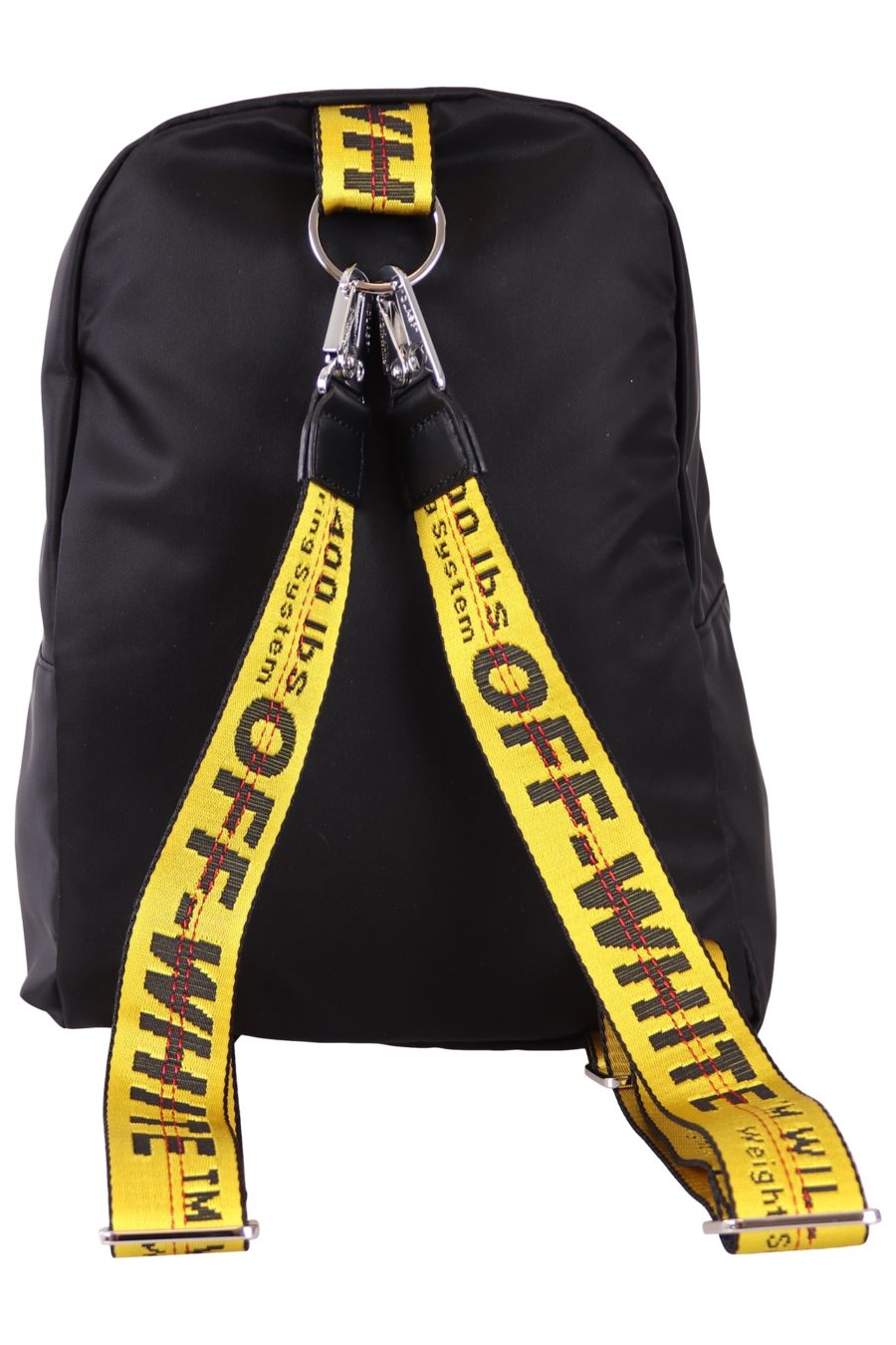 Rucksack Off-White schwarz mit Logo und gelben Trägern - b63c4c220b18cd16f7e689eb48276ca5643acb10