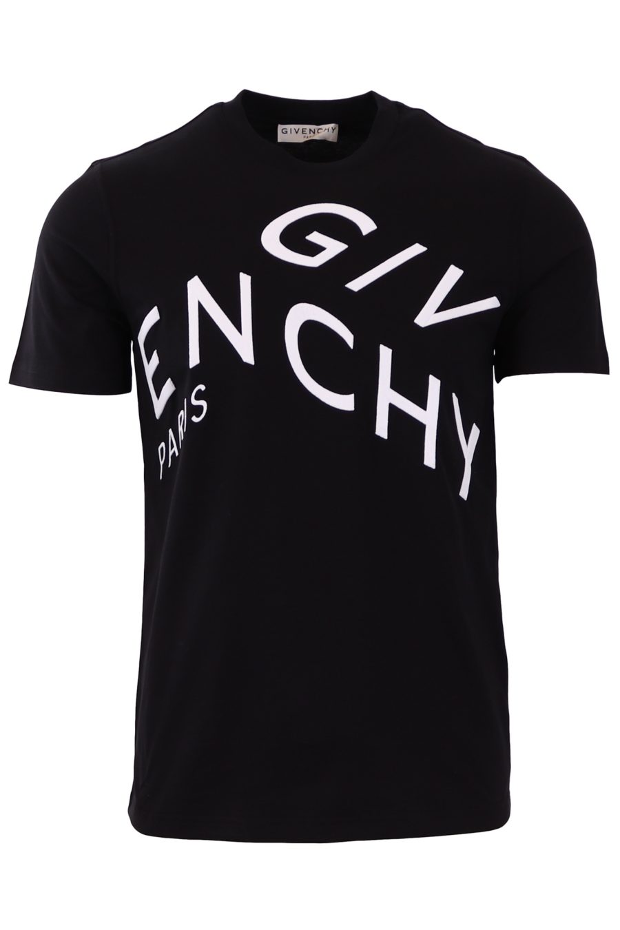 Givenchy T-shirt black slim fit embroidered logo - cf4733a05eb4e06fb4b130d0789d14d313ff3d55