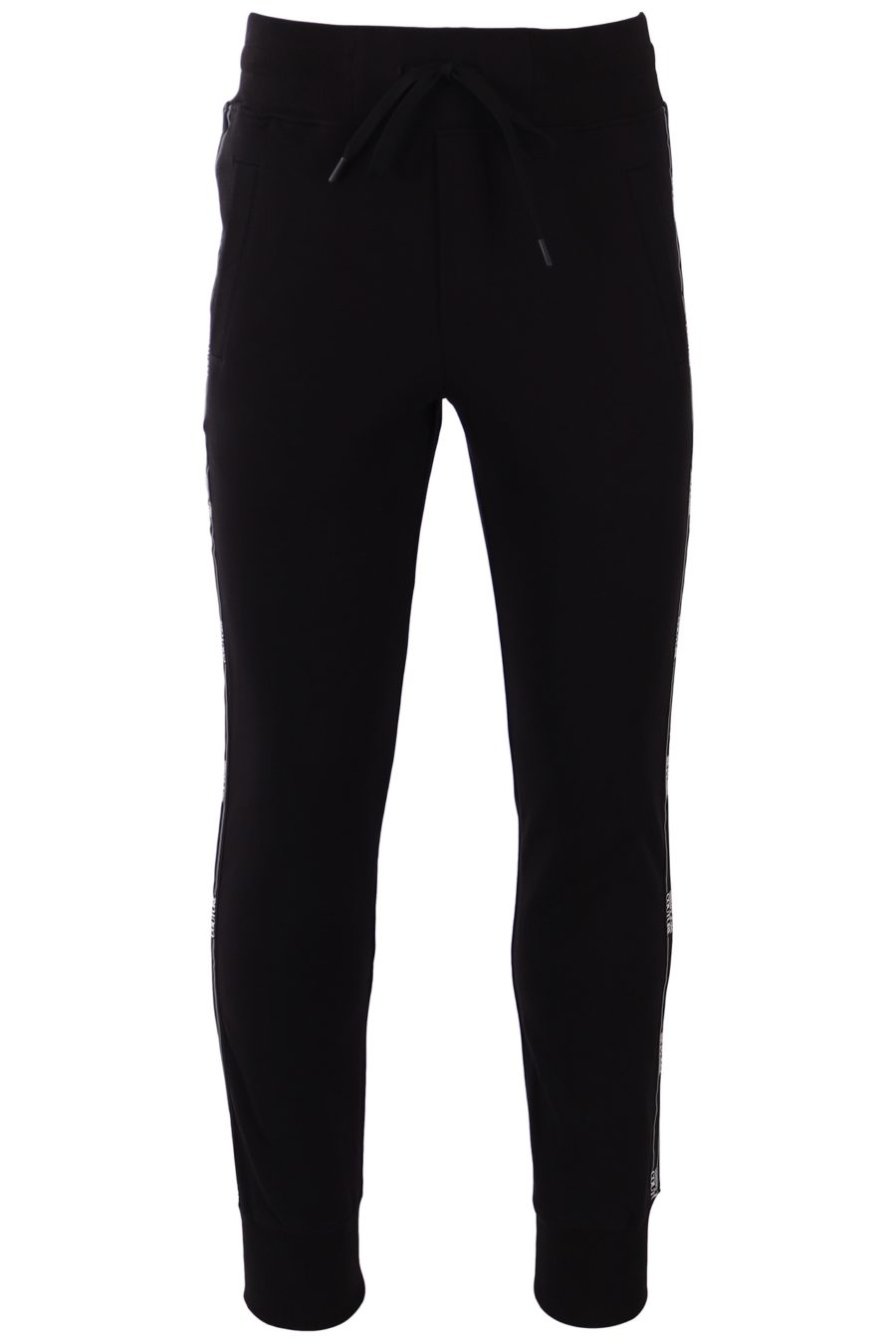 Pantalón de chándal Versace Jeans Couture negro con logo en bandas laterales - d6c8b0acb00e883fcc70ec0f13974c4ee891e896