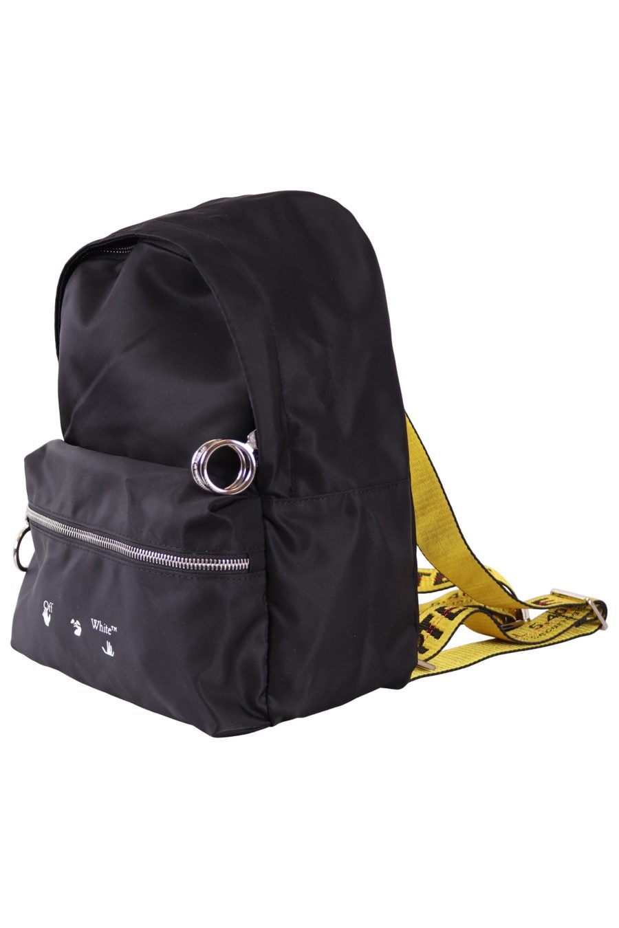 Rucksack Off-White schwarz mit Logo und gelben Trägern - ebb905555ad4a4fcbfead2468649be5d56fb90f432
