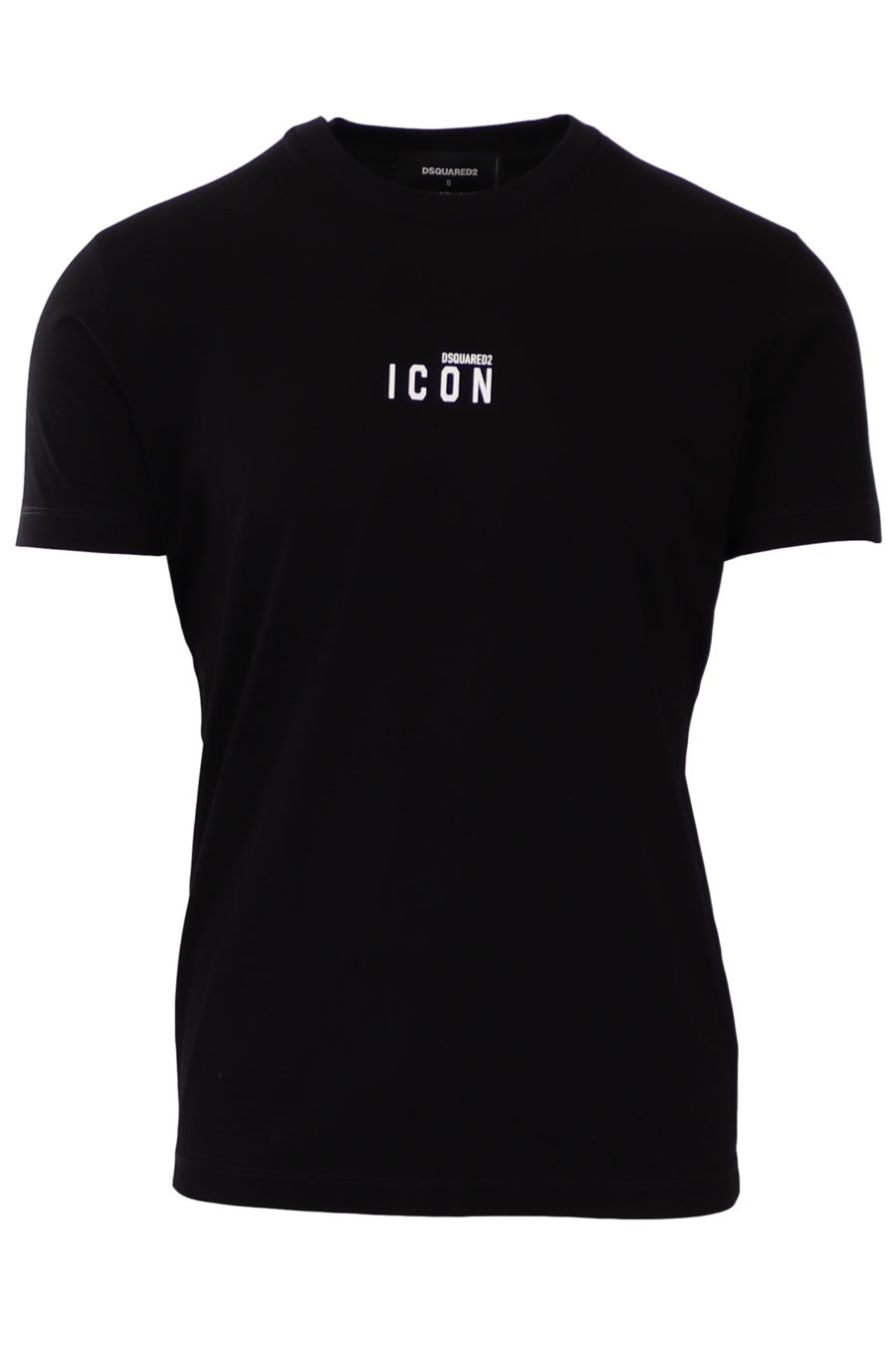 T-shirt Dsquared2 noir avec icône blanche au milieu - f283758b96fd12297da3afff39e8cbefe4f4eba3