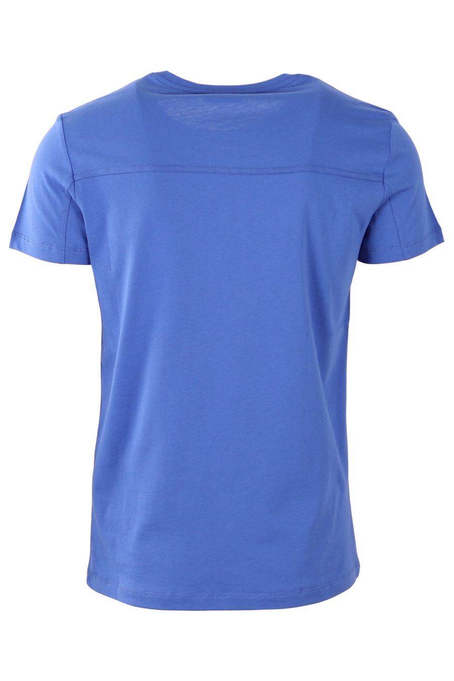 Camiseta Balmain azul con parche dorado - 1ea26ace6474cd95b06c2f281bde5869c05448e4