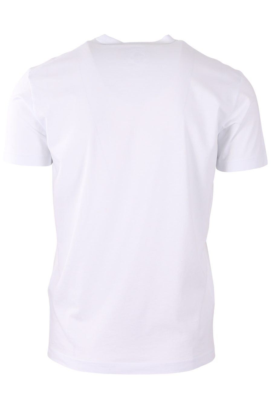 T-shirt Dsquared2 blanc logo noir made in italy - 27af635843714ae3556a5f070778d0dd40dadb1b