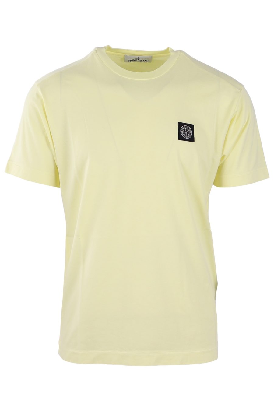 Stone Island T-shirt jaune avec patch - 2f1569937aab6bb8a54e8bef7cfa2a845617f7a4