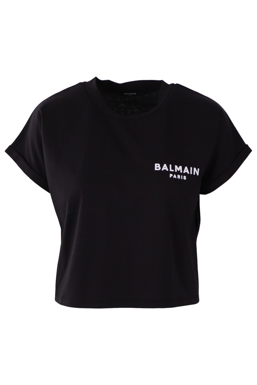 Balmain t-shirt court noir avec petit logo - 2fed960d4683afff8c064cd8a38aa43f53d6046f