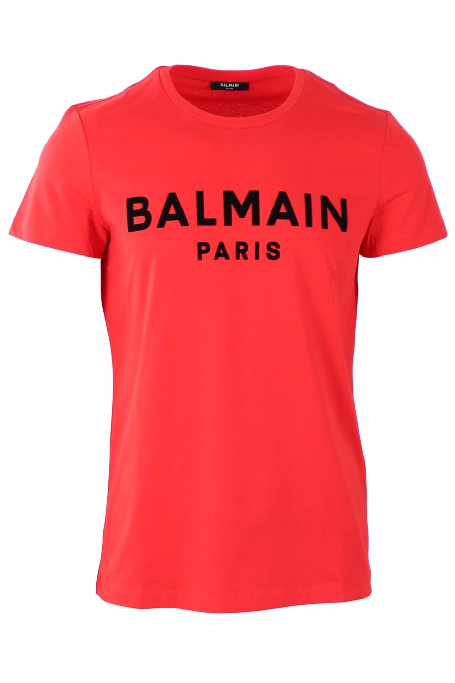 Camiseta Balmain roja con logo afelpado - 2ffd2e717e3eb6a82444e86d6d6d200ea30aa43a