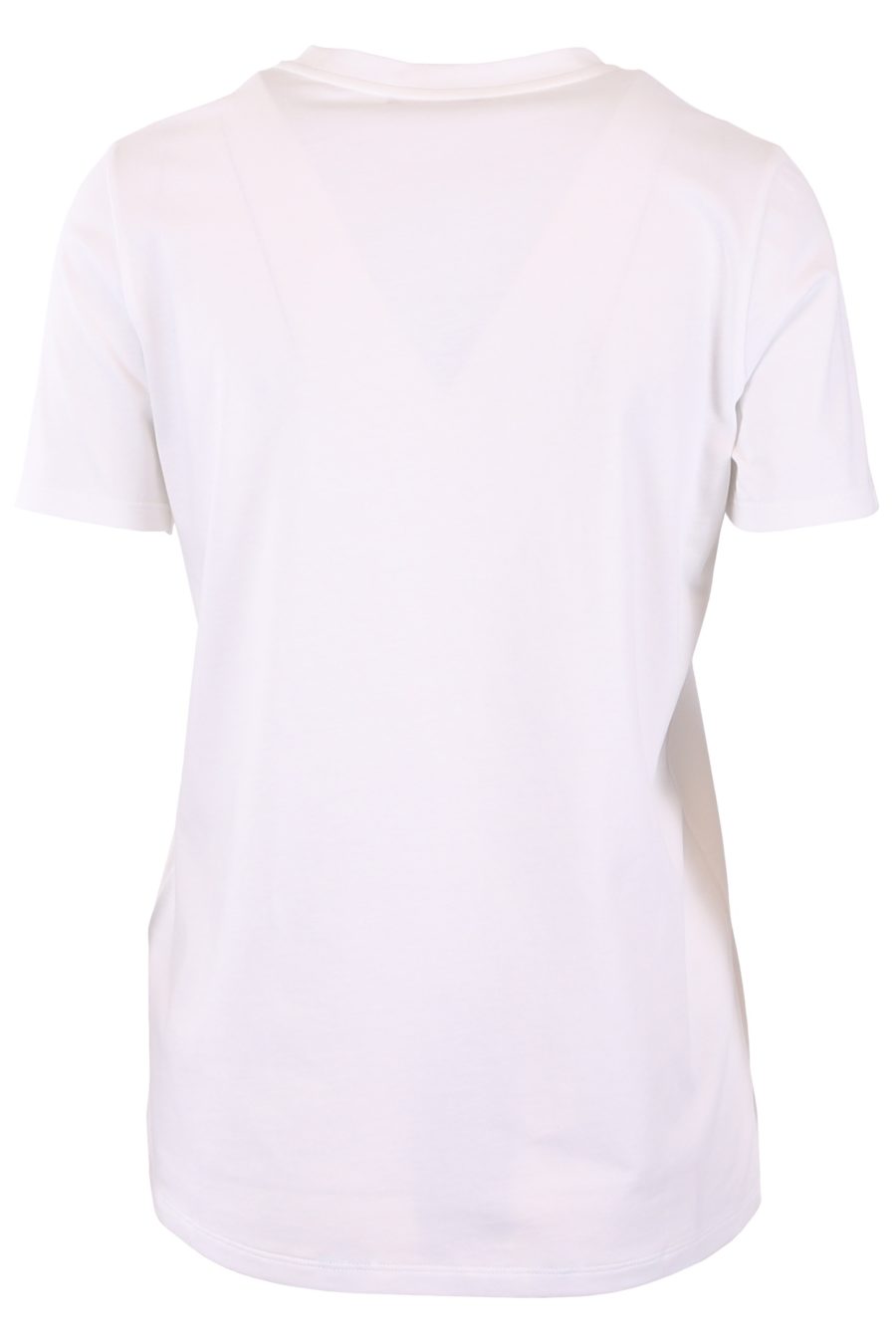 Balmain T-shirt blanc avec logo noir - 6b8ae18f062637f3165b6f4f5236b7c042ab6943