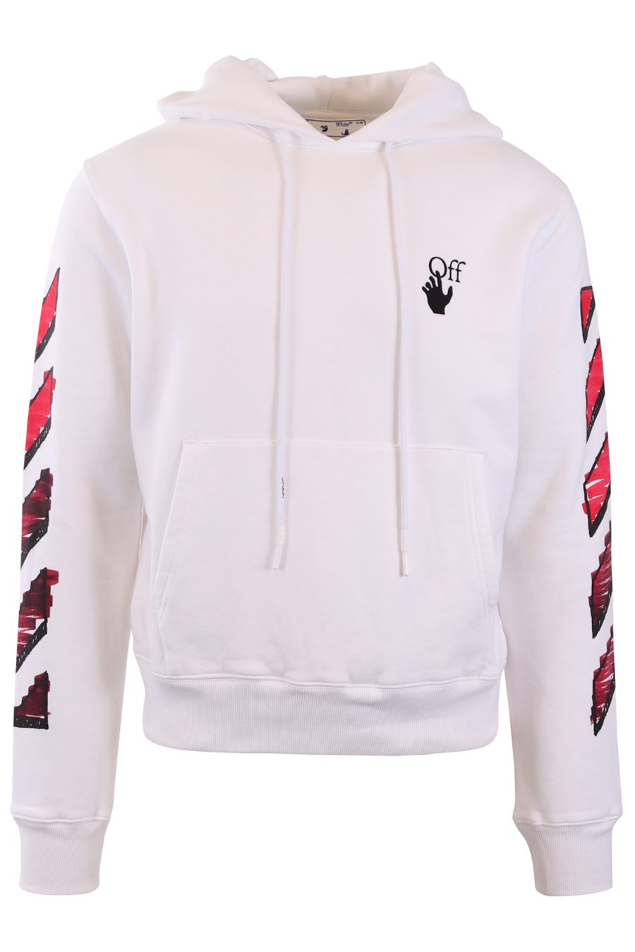 Off-White white hoodie with red arrows - 7d6dbe46e994018719949a698efeb31e4c92bdb4