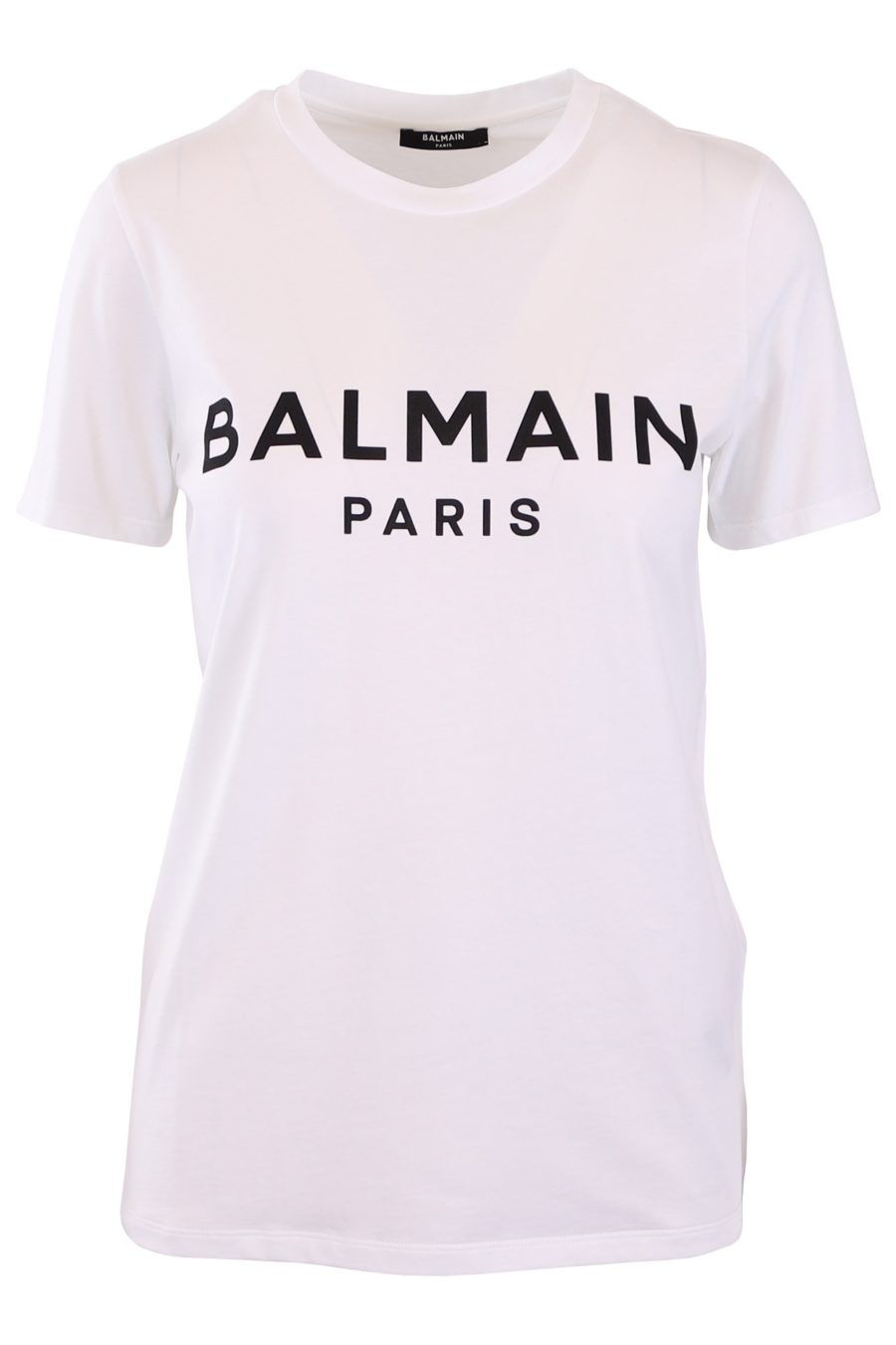 Balmain T-shirt blanc avec logo noir - 93efad166cc4ad1ac55b6782490799cc9546ce54