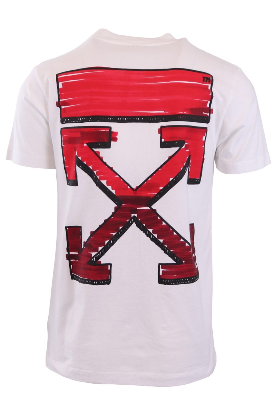 T-shirt Off-White branca com setas vermelhas - d4cad3946bec5e0140592f51109232e91ce06430