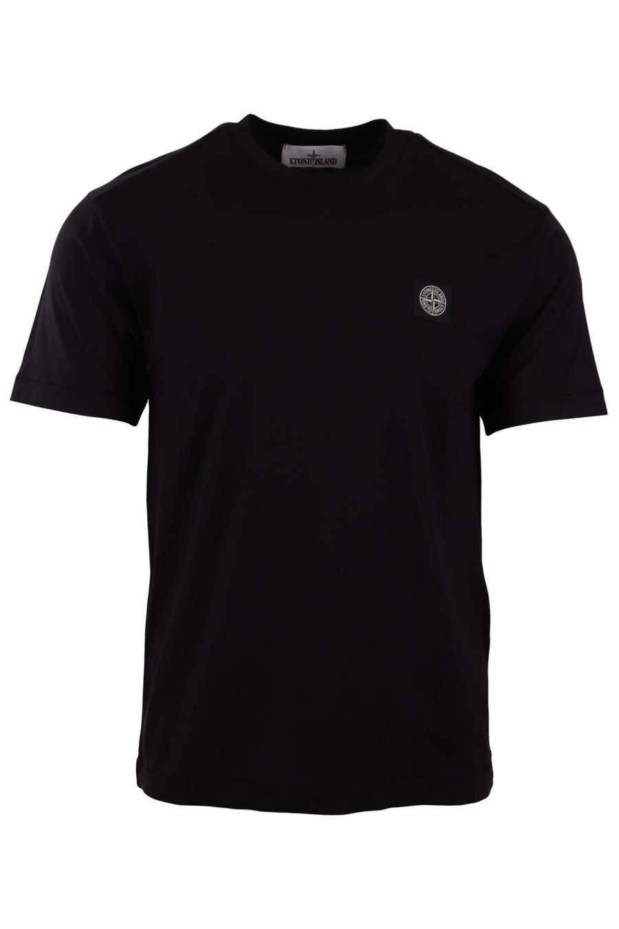 Stone Island T-shirt noir avec patch logo - 37c9665dce837bfb4b296259c803760f430887e5