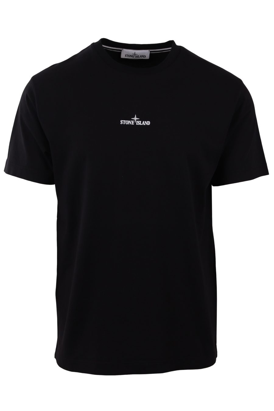 T-shirt Stone Island noir avec petit logo - 484ec5245b02be6e1766d9ccbe2ce30e5fd79b44