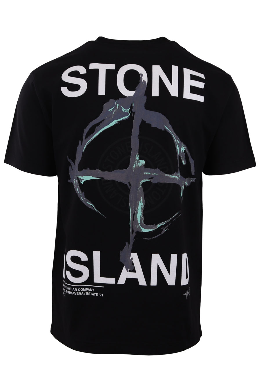 T-shirt Stone Island noir avec petit logo - IMG 3189