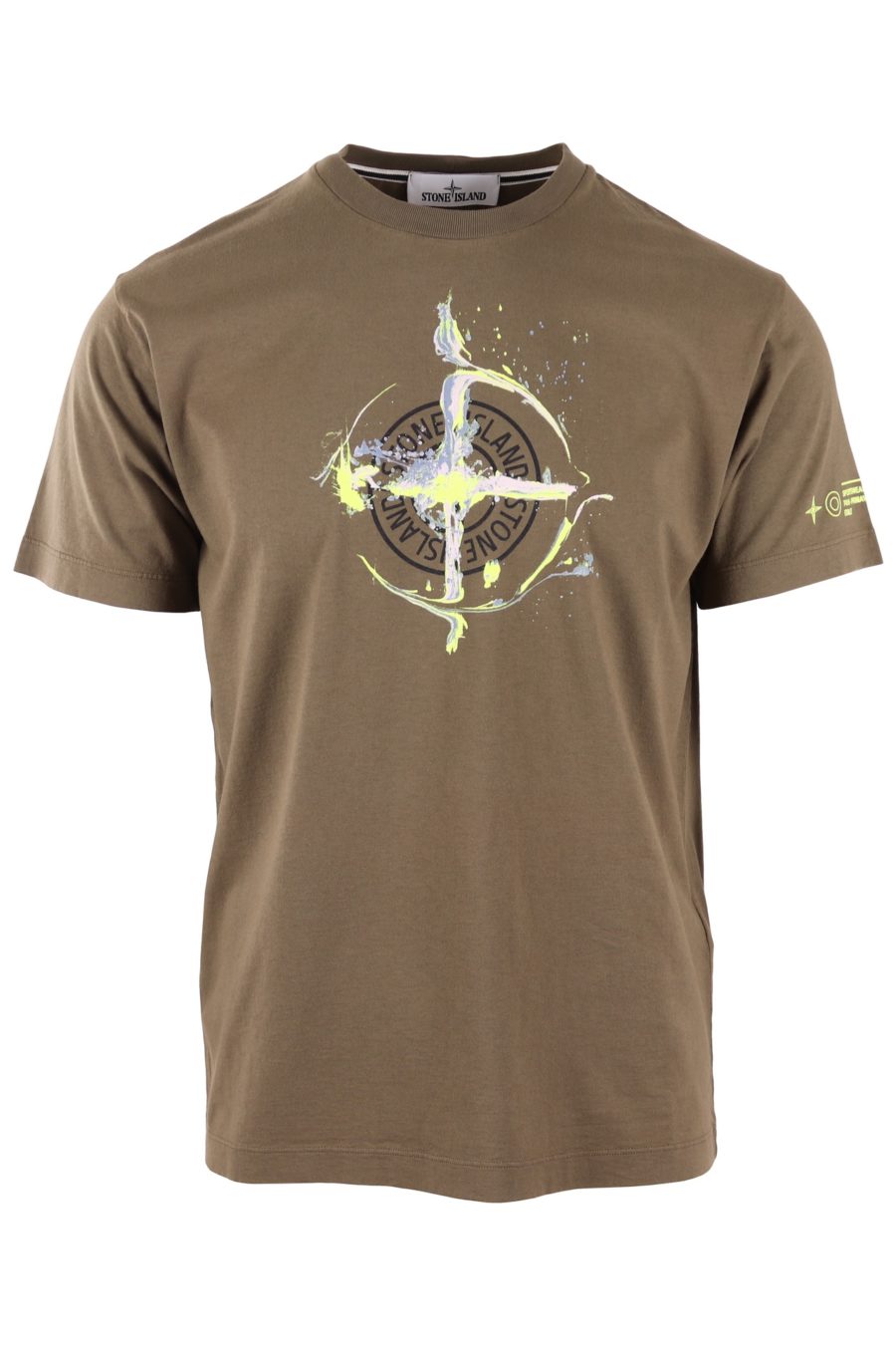 Militärgrünes Stone Island-T-Shirt mit Logodruck - 5d69a1d5c4d1b076fc12581105764a137b8cf0bc