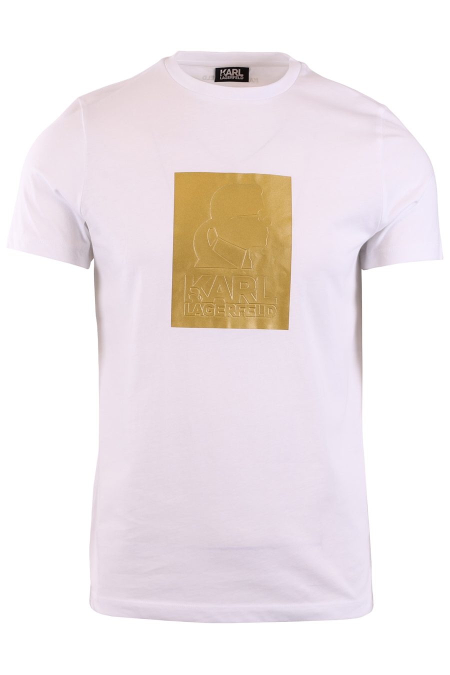 T-shirt branca com estampado dourado "Karl" - b4c0b4e78ead2e519532907d000289816327dc34