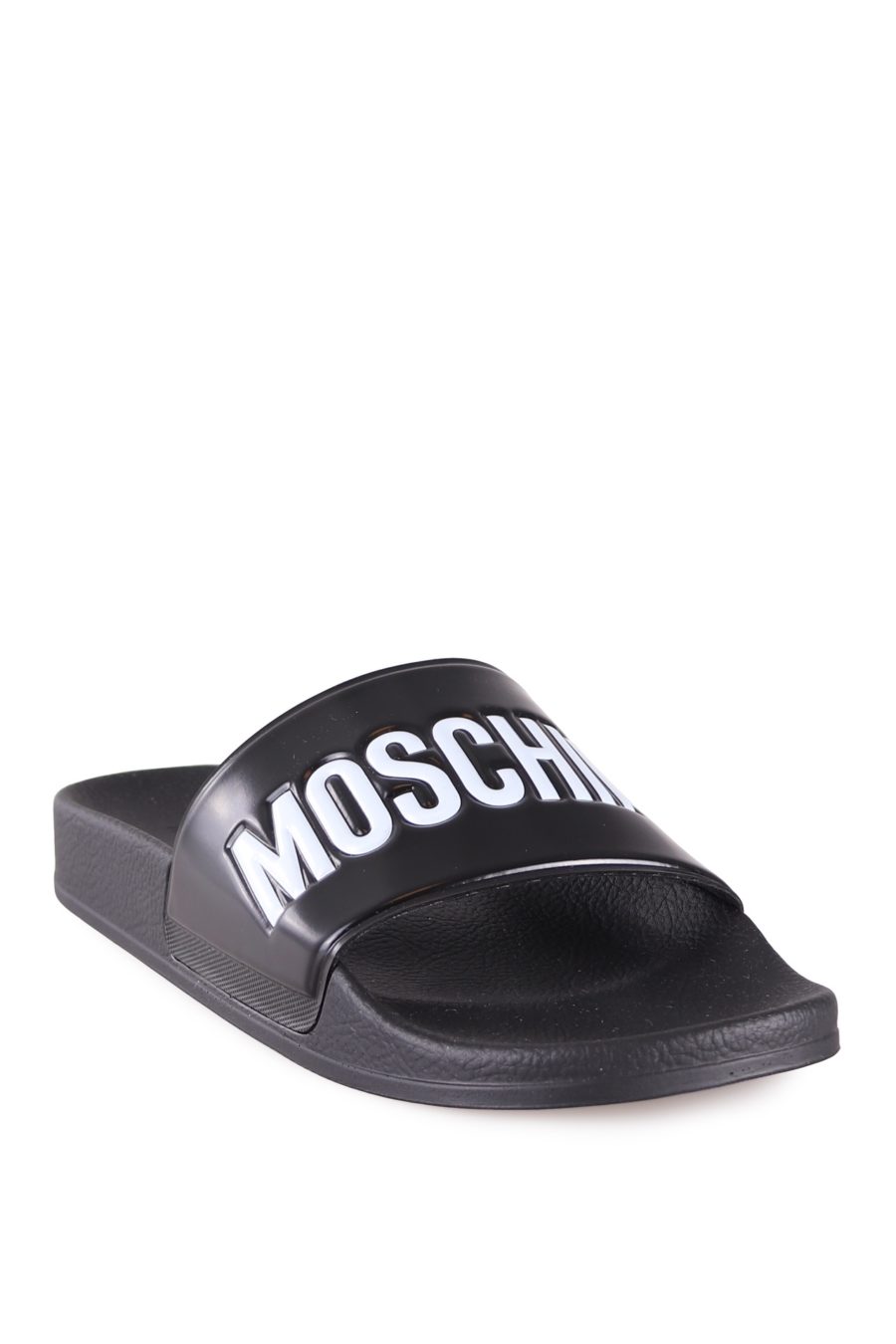 Moschino Couture schwarze Flip Flops mit weißem Logo - d093fb4a034325e19c434ecb0efb0e6a9f5959ef