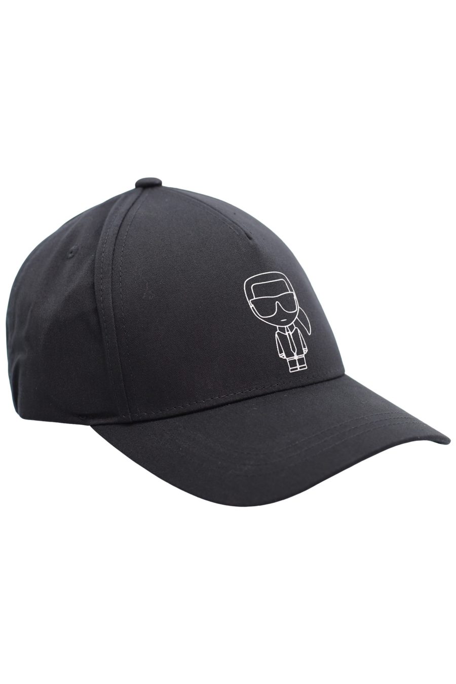 Black cap with silver "Karl" - f10b71060c3131f574a35a8684de4c540d4adb57