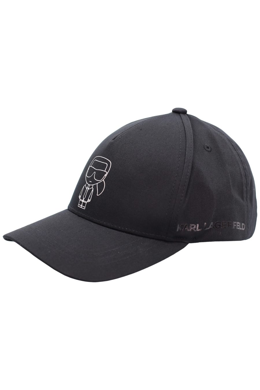 Black cap with silver "Karl" - f1f8017d386ba940160264ddd7d006c37778a0d3