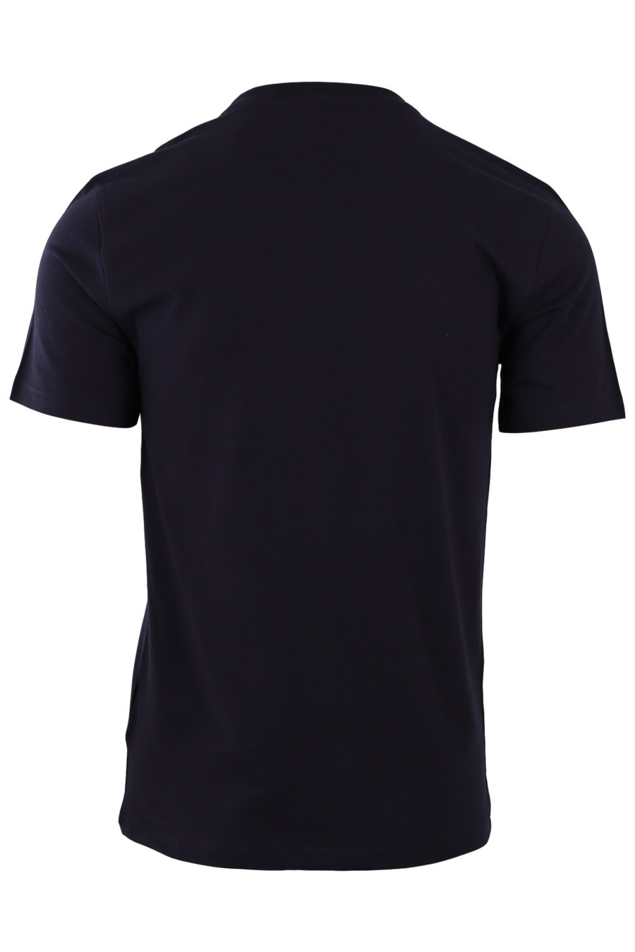 Marineblaues T-Shirt mit doppelter Logofrage - 574d966ce255bc7d1bae61d0426b7818140d2cda