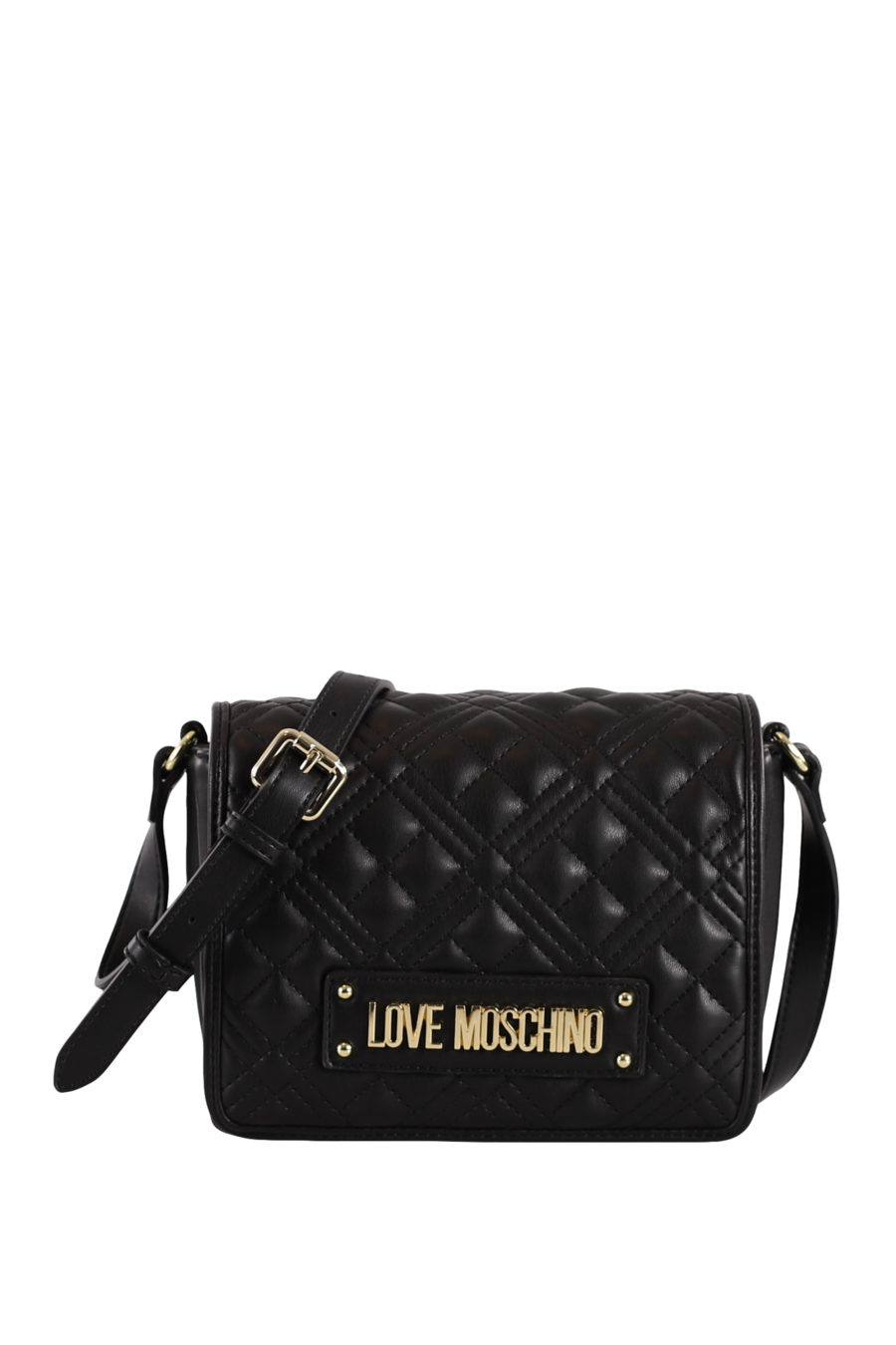 Mini black shoulder bag with logo letters - IMG 0240