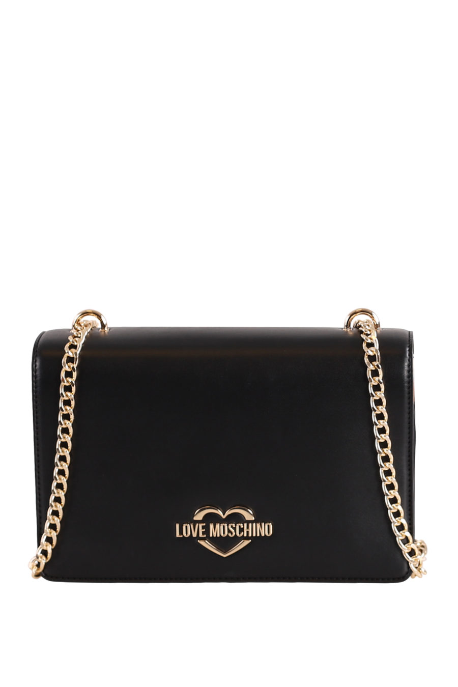 Black shoulder bag with gold logo - IMG 0335