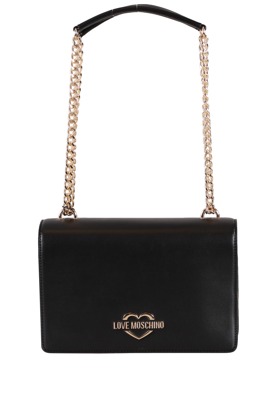 Black shoulder bag with gold logo - IMG 0338