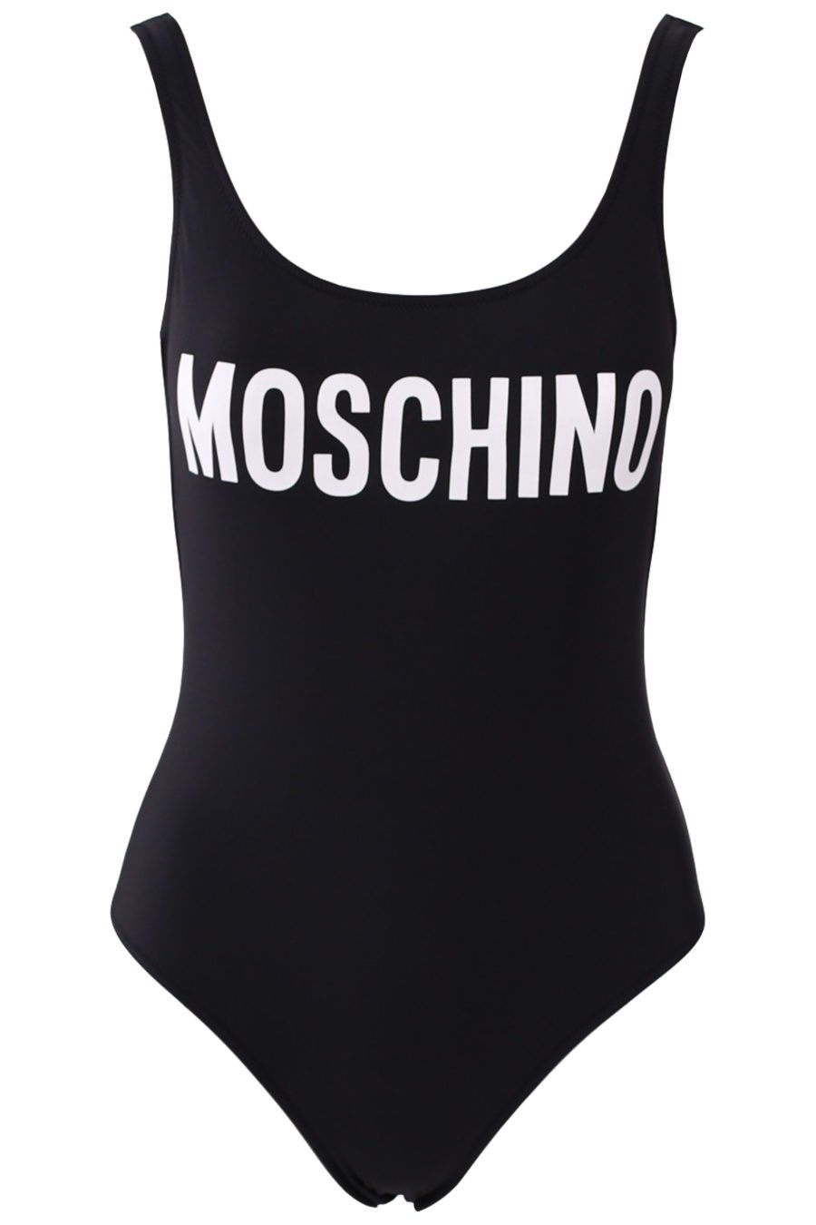 Black one-piece swimming costume with large logo - a758bf83eec8dc2a38a445fdaee327821619e292