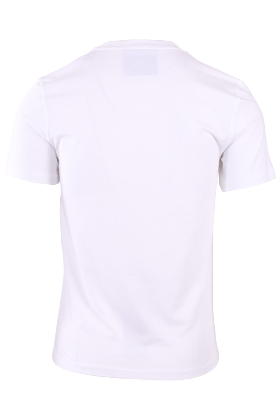 Camiseta blanca doble pregunta glitch - bc23ad85120c2ab9d03fada3f617e69cacb191e2