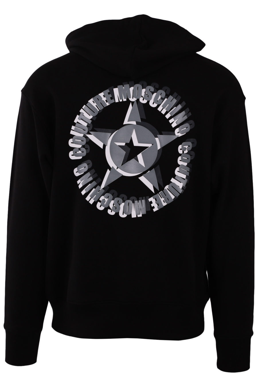 Black hooded sweatshirt with double logo - cf42d965cb768a85983347cef01d31a73b211e96