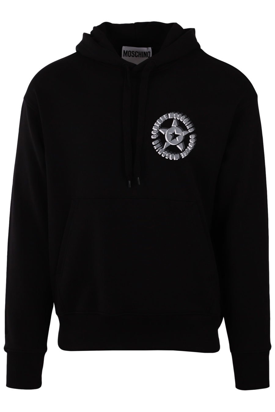 Black hooded sweatshirt with double logo - d94ad491928fb89632ee7c0db6b4276867b3c4b6